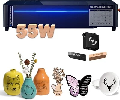 ATOMSTACK K60 Hurricane 55W CO2 Laser Cutter 500x300mm für Acryl 500*300mm EU