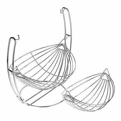 Chrome Fruit Basket Vegetable Swinging Bowl 1/2/3 Tier Rack Storage Stand Holder - Picture 10 of 11