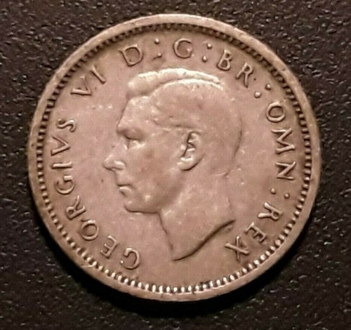 1941- 3 Pence: Georgivs V Dei Gra Britt Omn Rex Fid Def Ind Imp - Picture 2 of 3