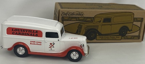 UL Louisville Cardinals Basketball 1936 Ford Panel Van 1997 Ertl DIECAST Bank - Picture 1 of 4