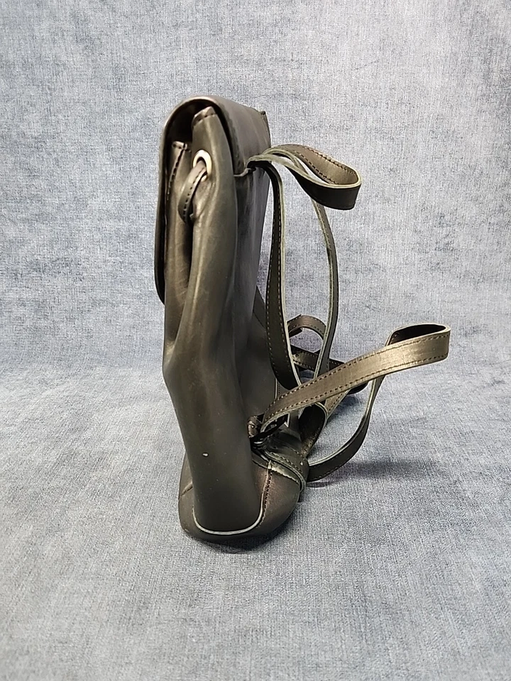 Mochila de cuero LL Bean vintage para barco y mano forrada en negro viaje universidad u-4G Foto 2 de 4