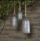 Set of 3 Christmas Cow Bell Hanging Vintage Decorative Door Wall, Decor Gift