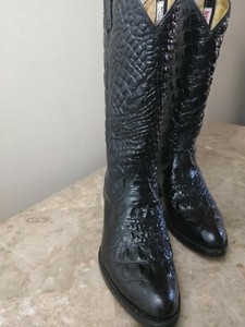 black crocodile boots womens