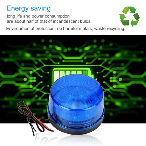 12V Blaue LED Strobe Beacon Notalarm Warnsignal Blinklicht Weiß GD2✿ - Bild 3 von 12