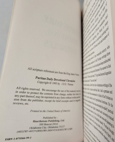 Puritan Daily Devotional Chronicles by I. D. E. Thomas **NEW** Trade Ppbk - Imagen 4 de 5