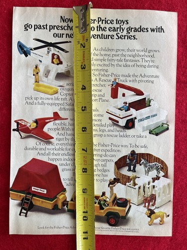 1975 Printanzeige Fisher Price Toys Adventure Series Werbung - Bild 7 von 7
