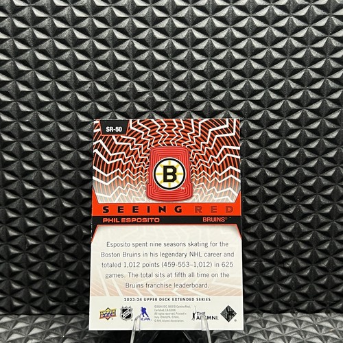 2023-24 Upper Deck Extended Series PHIL ESPOSITO Seeing Red #SR-50 Boston Bruins - Picture 2 of 2