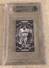 Babe Ruth Original Art Sketch Card New York Yankees MLB Beckett BAS True 1/1