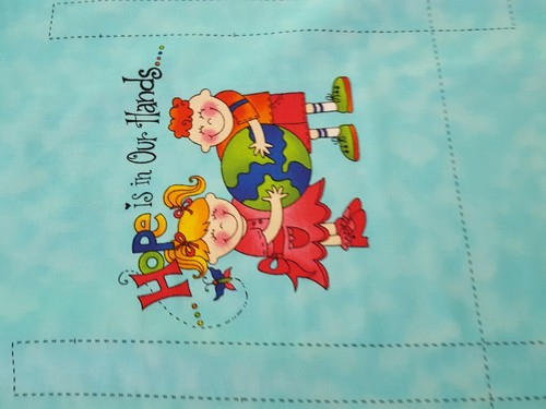 Kids Go Green BTY Kari Pearson Quilting Treasures Tote Bag Panel 35x42 - Picture 4 of 10