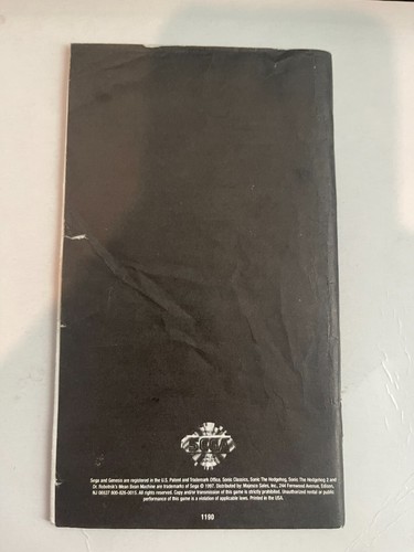 Sega Genesis Sonic Classics nur Bedienungsanleitung - Bild 2 von 2