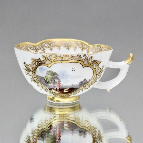 Meissen um 1745: seltenes Likör Service Kauffahrtei Heintze Holzschnitt Insekten - Bild 11 von 21