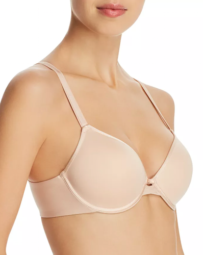 Chantelle Womens Nude Blush Modern Invisible Smooth Plunge Bra L12127 Size 36D - Picture 4 of 4