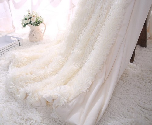 Fluffy Shaggy Blanket Long Plush Faux Fur Sherpa Throw Rug Sofa Bedding Cover - Picture 4 of 8