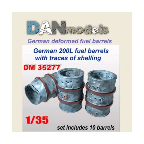 German 200L fuel barrels with traces of shelling Dan Models 35277 Scale 1:35 - Picture 5 of 9