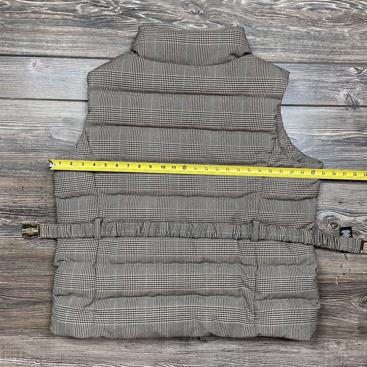 Ralph Lauren Women's Glen Plaid Quilted Tweed Down Vest Ralph Lauren Women's Glen Plaid Quilted Tweed Down Vest