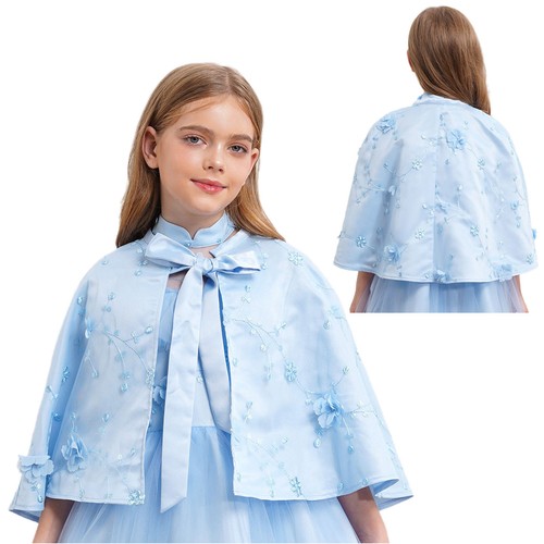 Kids Girls Wrap Cape Graduation Outwear Not Irritate Shawl Ceremony Wedding - Picture 4 of 77