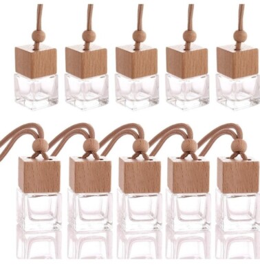 10 Stück 8 ml Auto Lufterfrischer Ornament, leer Klarglas ätherisches Öl Diffusor P