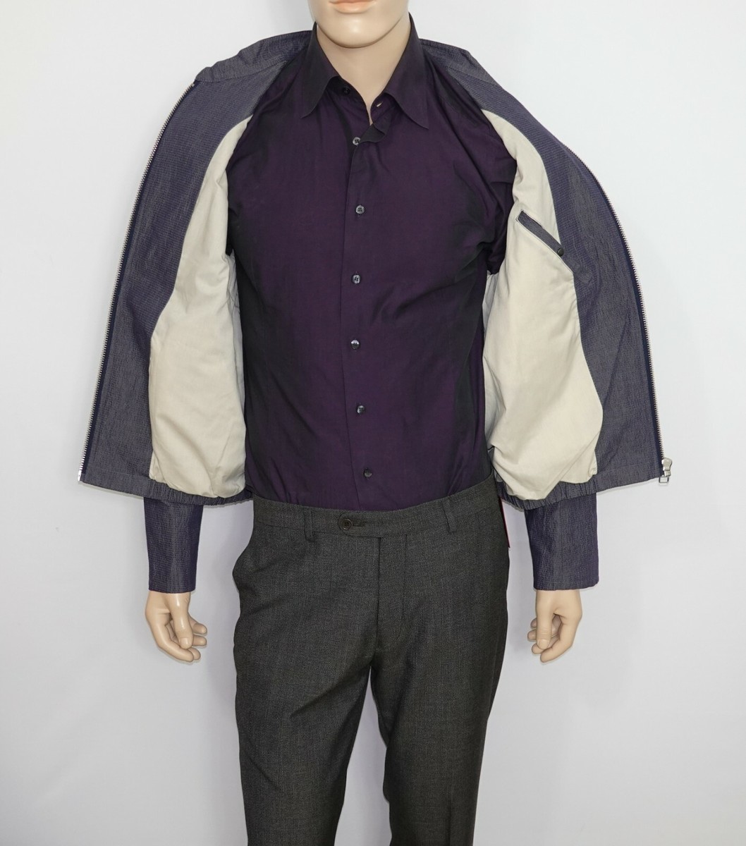 Slate & Stone Jacket in Navy Size Large Zip Front Cotton | eBay
