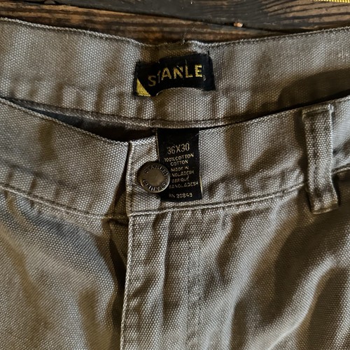 STANLEY Utility Work Pants Men's Size 36x30 Regular Fit Canvas Straight Brown - Picture 3 of 6