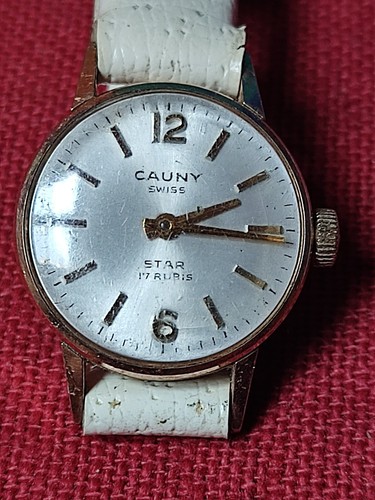 Cauny, 17 jewels, swiss, wrist watch, run, 343 - Imagen 2 de 10