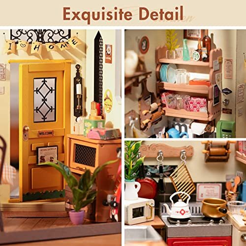 Miniature House Kit DIY Mini Dollhouse with Furniture Tiny Room Cozy Kitchen - Picture 6 of 6