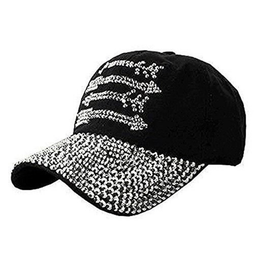 Berretto da baseball donna extra frecce Bling cappello azteco denim o nero - Foto 3 di 3