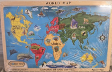 New  Sealed World Map Puzzle   Educational Geography Puzzle - Melissa  Doug