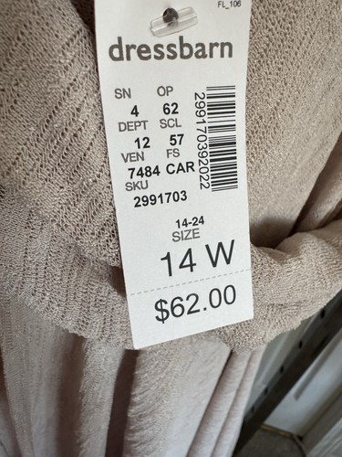 NEU Dressbarn edles Urlaub KLEID + Jacke angenäht mandel beige A-Linie Midi 14W - Bild 14 von 16