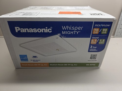 NIOB Panasonic WhisperMighty Pick-A-Flow 70-90 CFM Bathroom Exhaust Fan: RG-M79A