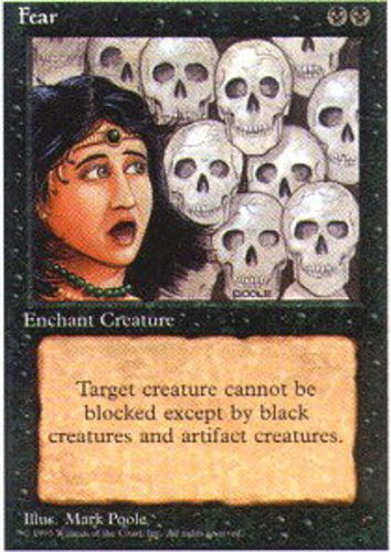 NM-Mint, English MTG Regular Fear Alternate Fourth Edition Magic the Gathering - Picture 1 of 1