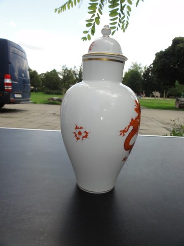 MEISSEN DECKEL VASE ROTER DRACHEN Höhe 25,5 cm 1 Wahl - Picture 5 of 10