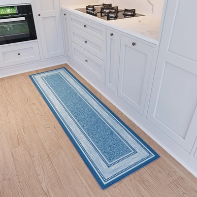 Ottomanson Runner Rug 110 X 7 Non Slip Rubber Backed Kitchen Rug For Sink Area - Image 1 of 4