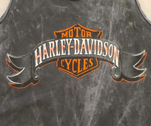 Camicia vintage Harley Davidson XL uomo grigia punto singolo canotta Tempe Arizona bici - Foto 3 di 13