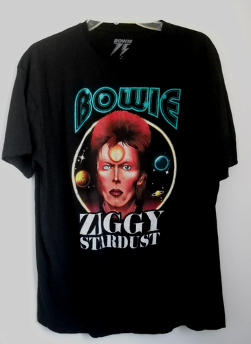 David Bowie Shirt Adult XL Short Sleeve Ziggy Music Graphic Black Tee - Picture 6 of 6