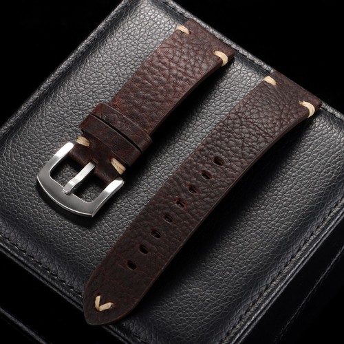 Correa de reloj de cuero 18 mm 20 mm 22 mm correa de reloj de cuero de grano completo italiana premium - Imagen 10 de 15
