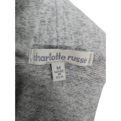 Charlotte Russe Cardigan Medium Sweater Duster Jacket  Heather Gray - Picture 2 of 6