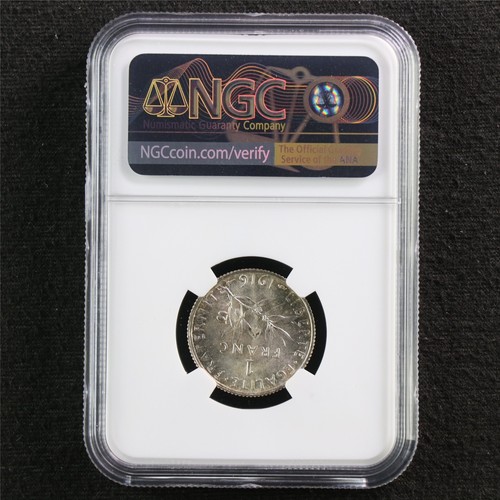 1916 France FRANC NGC MS 64 - Picture 3 of 5