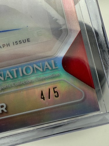 2025 Topps Chrome National NSCC Kumar Rocker RC Rookie AUTO 🔴 Red Refractor /5 - Picture 4 of 4