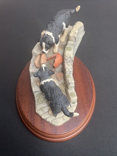 Border Fine Art Tug O’ War.  2 Collie Pups  D Walton 1990 James Herriot - Picture 6 of 11