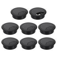 8 Pcs 50mm (1.97 Inch) Desk Grommet, Plastic Cable Hole Cover, Black