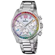 Festina Rainbow F20606/2 Steel Multicolor Bezel Chronograph Women's Watch