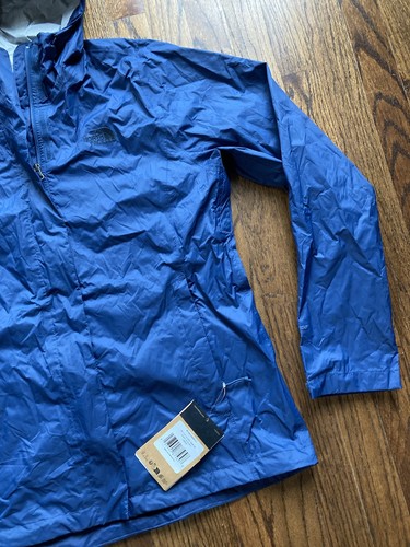 Neu mit Etikett North Face Regenjacke Damen Größe Large Dryvent Kapuze durchgehender Reißverschluss blau - Bild 3 von 13