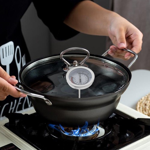 2 juegos de termómetro caliente medidor de temperatura de aceite de acero inoxidable para freír cocina - Imagen 6 de 12