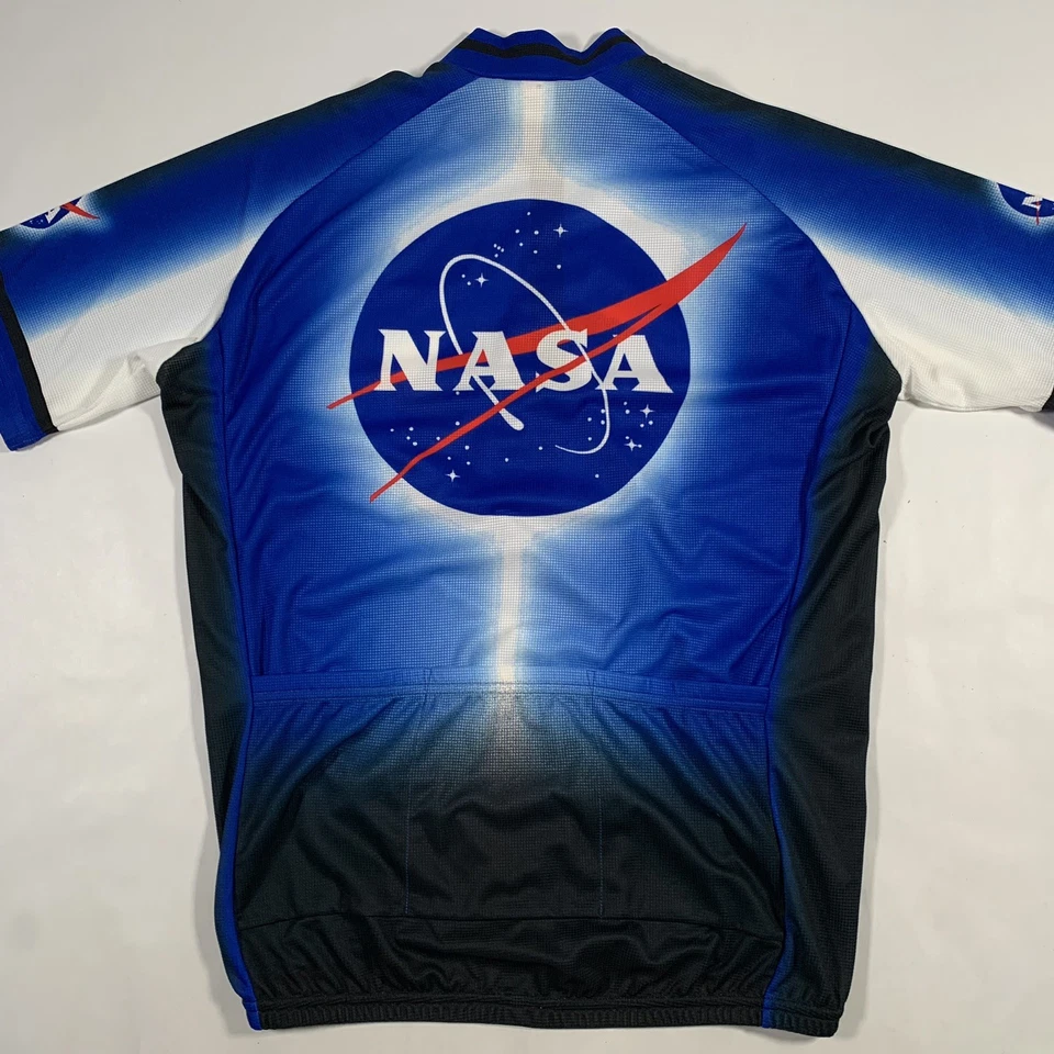 Camiseta deportiva de ciclismo NASA Squadra para hombre XL X-Large azul ciclista espacial bicicleta activa EE. UU. Foto 3 de 4