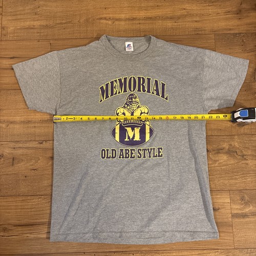 Vintage Eau Claire Memorial Old Abe’s T-Shirt Wisconsin grau - Large - Bild 6 von 7