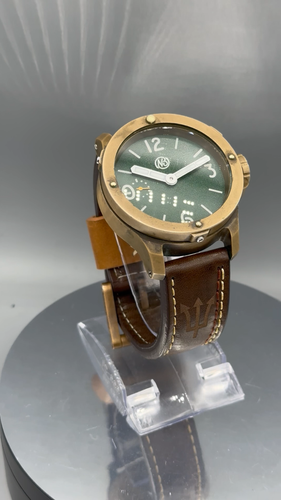 ENNEBI TOSCANO BRONZO 9663 LIMITED EDITION 33 PIECES Green Dial 47mm Manual Wind - Video 1 of 1