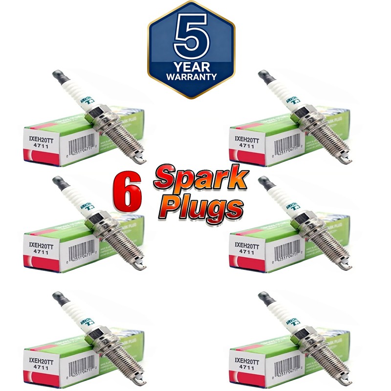 Set of 6 Denso Laser 4711 IXEH20TT TT Spark Plugs for PE5S-18-110 PE5R-18-110