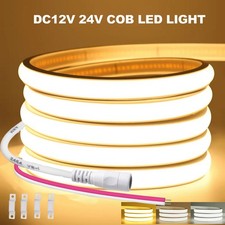 COB Neon LED Strip Lights 12V 24V Flexible Neon Rope Lamp Cabinet Kitchen Lights