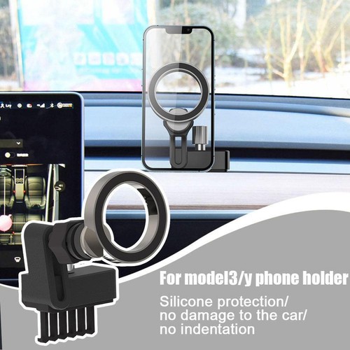 Universal Mobile Phone Holder Air Outlet Mount With Magnet Pad For Tesla Model - Photo 10 sur 10