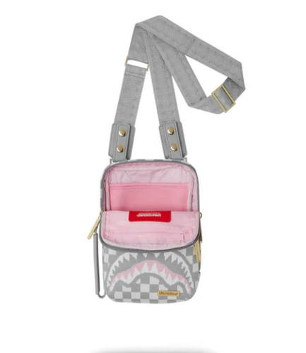 SPRAYGROUND STRICKHAIE IN PARIS IN CREME OG SLING B7851 NEU IN TASCHE MIT ETIKETT - Bild 6 von 6